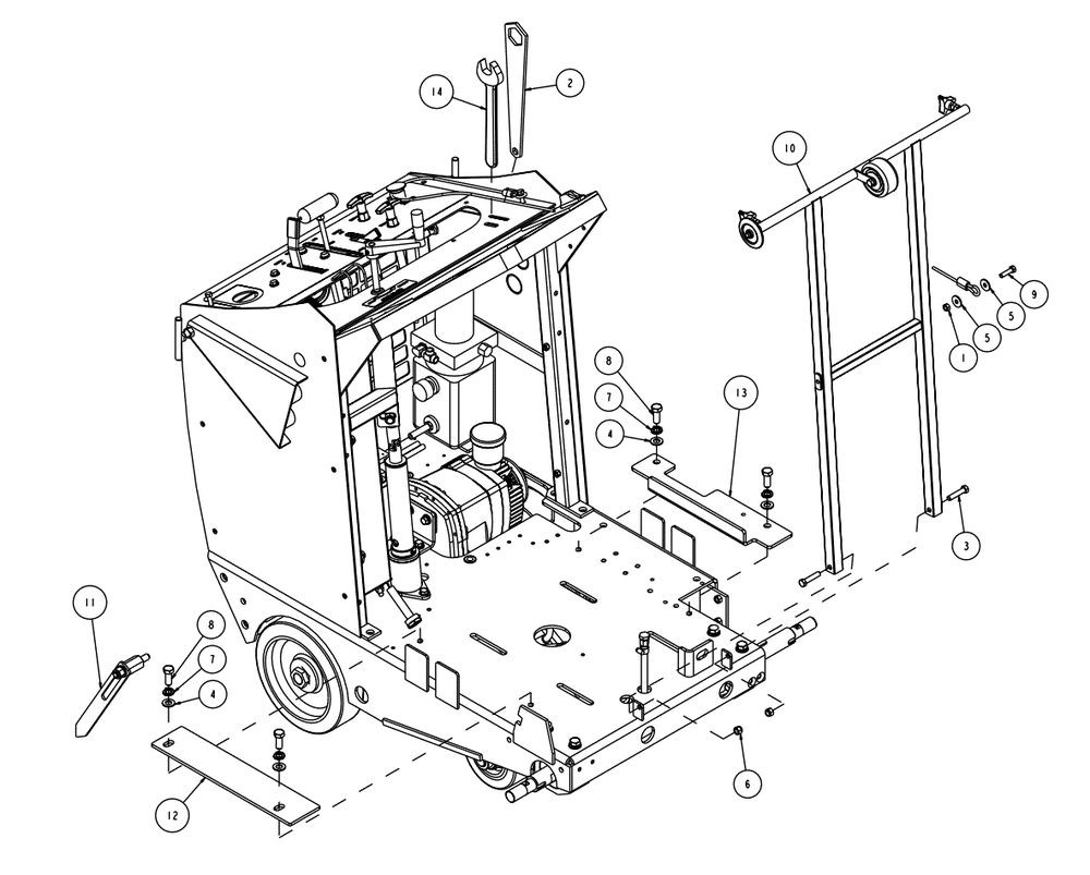 Section 13 Diagram and Parts List for MK-4020KB 167420-20 MK Diamond Concrete Saw